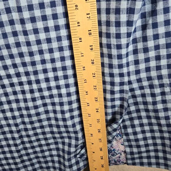 TAILORBYRD Linen cotton Sport Blazer Jacket Blue Gingham Plaid Linen Blend 42L N - Picture 11 of 12